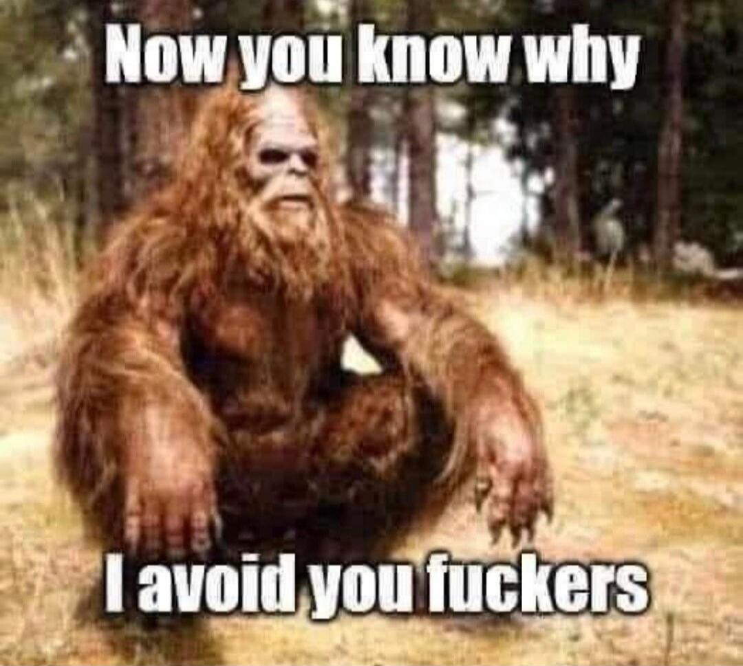 Now you know why I avoid you fuckers