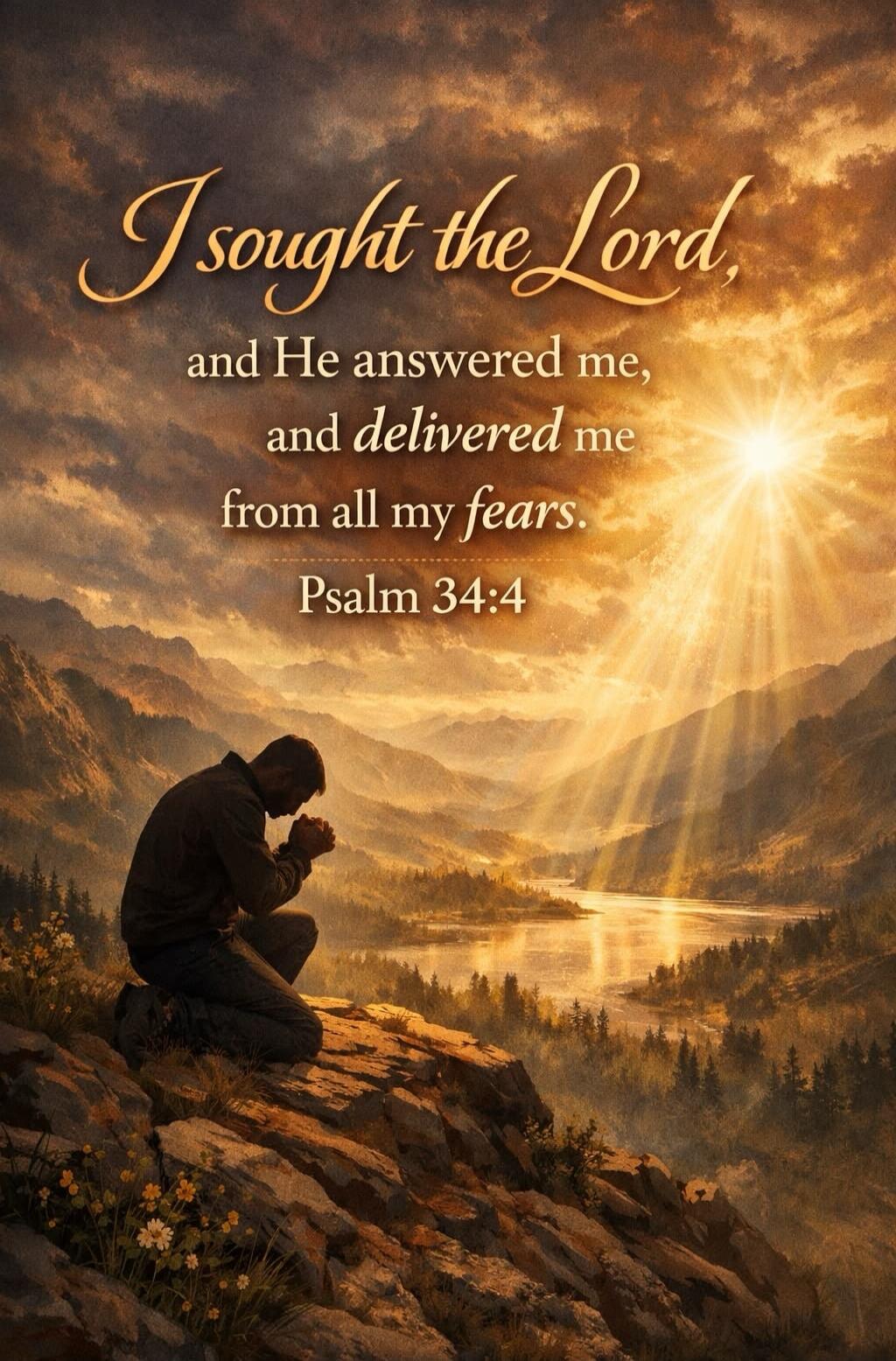 I sought the Lord, and He answered me, and delivered me from all my fears. Psalm 34:4