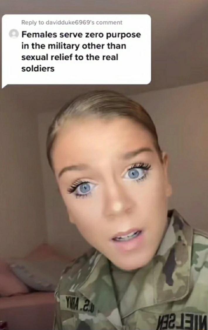 Females serve zero purpose in the military other than sexual relief to the real soldiers