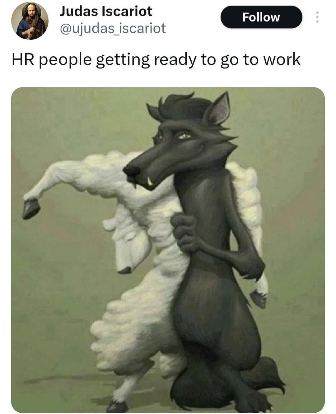 Judas Iscariot m ujudas iscariot HR people getting ready to go to work