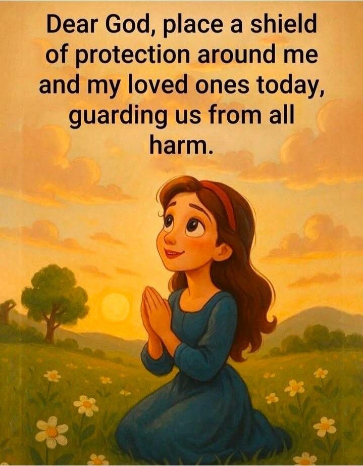 Dear God, place a shield of protection around me and my loved ones today, guarding us from all harm.