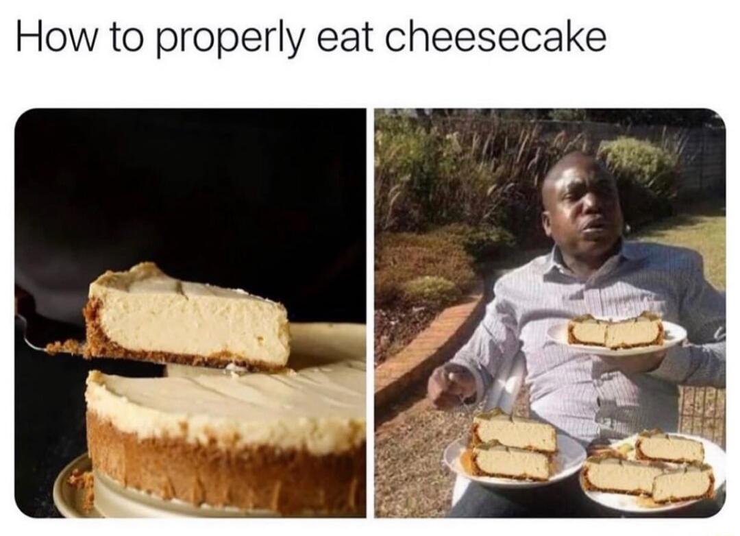How to properly eat cheesecake