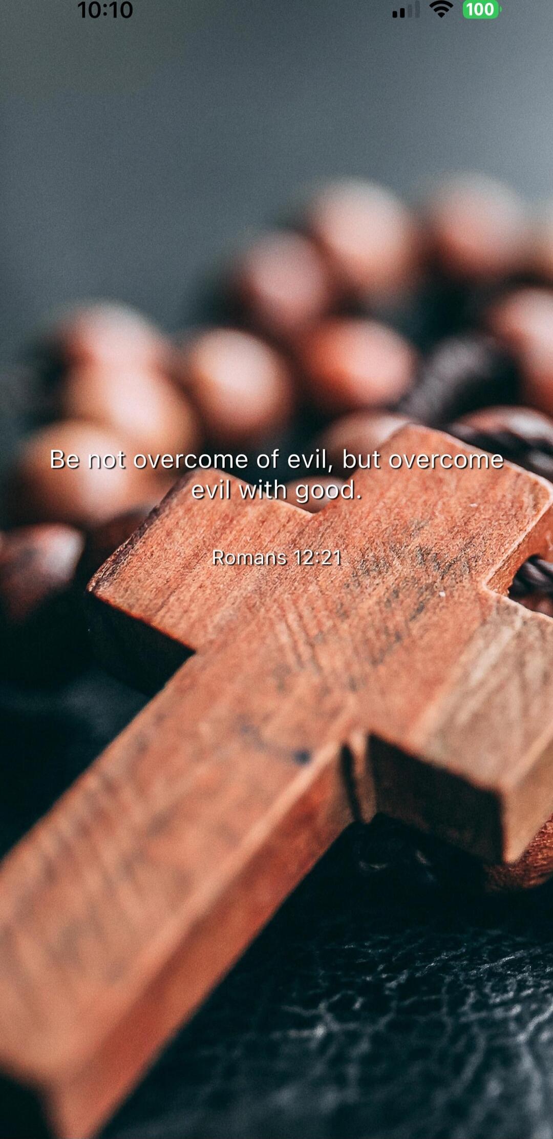 Be not overcome of evil, but overcome evil with good.
Romans 12:21
