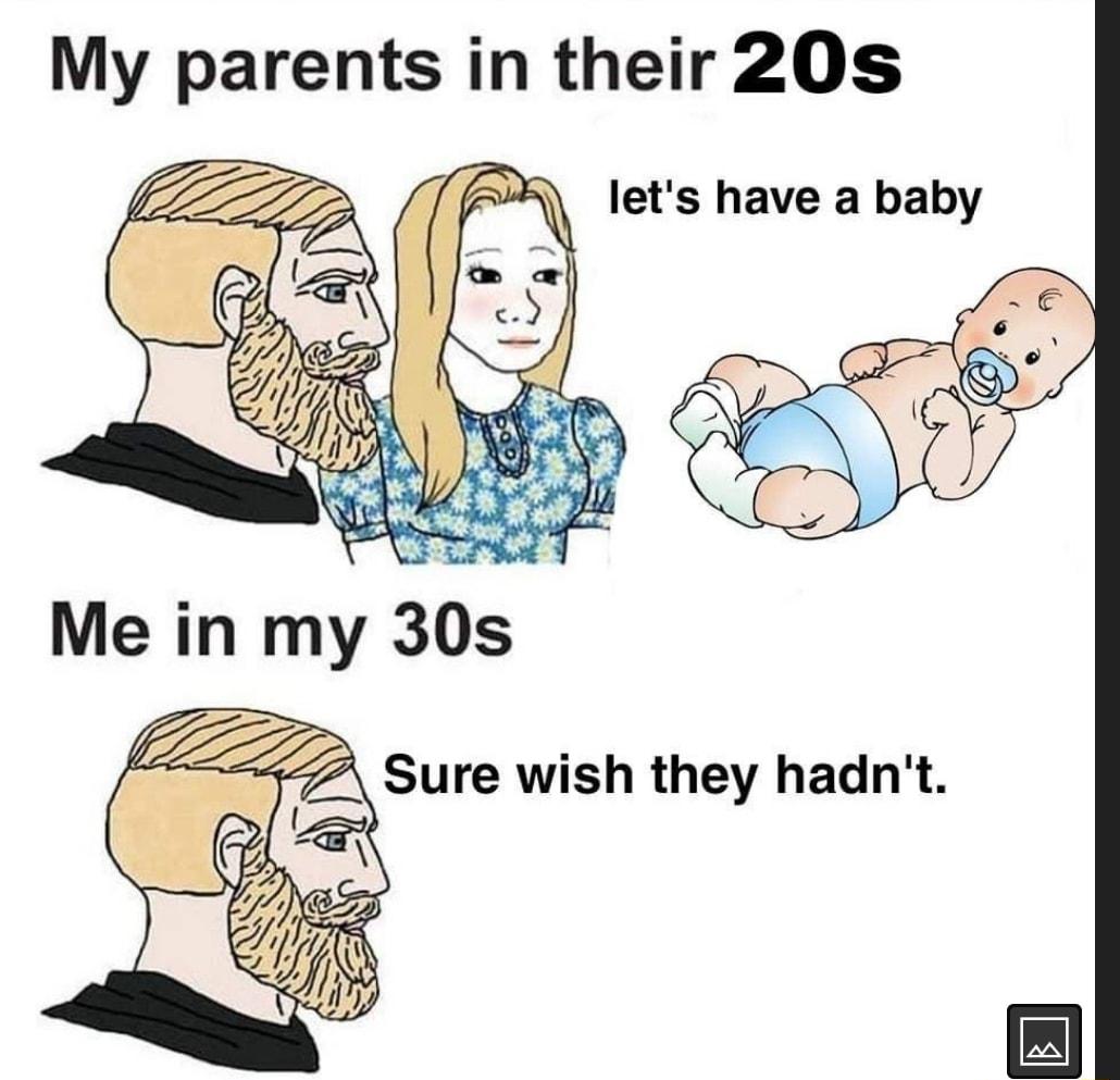 My parents in their 20s Me in my 30s Sure wish they hadnt 6 7 5