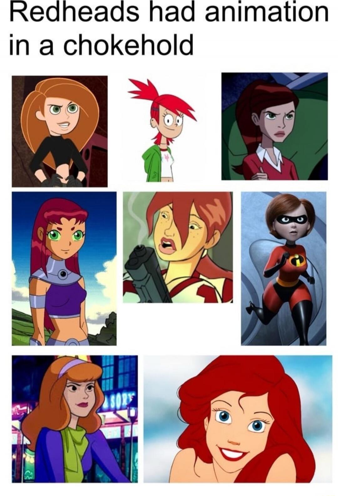 Redheads had animation in a chokehold