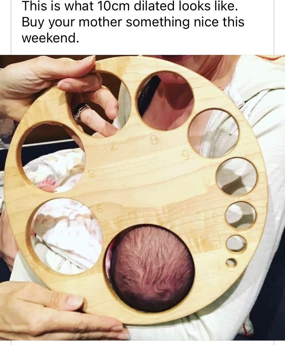 This is what 10cm dilated looks like Buy your mother something nice this weekend