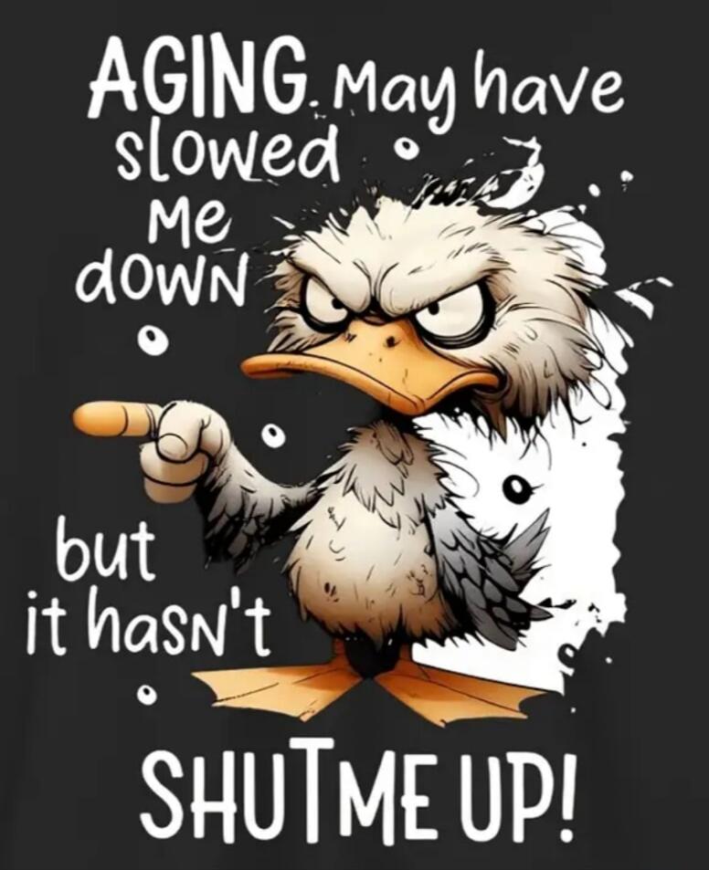 AGING may have slowed me down but it hasn't SHUT ME UP!