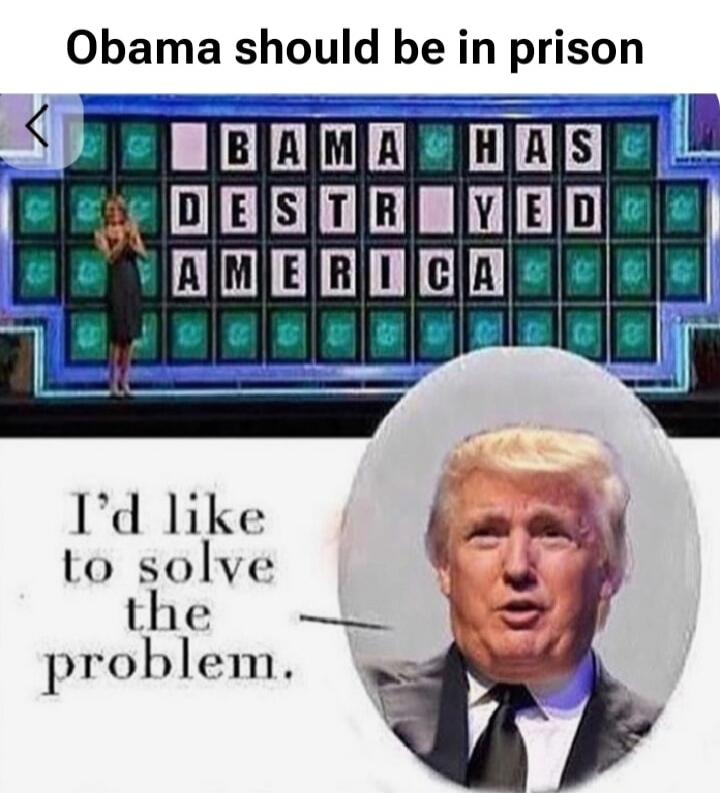 Obama should be in prison
BAMA HAS DESTROY YED AMERICA
I'd like to solve the problem.