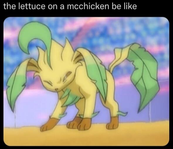 the lettuce on a mcchicken be like