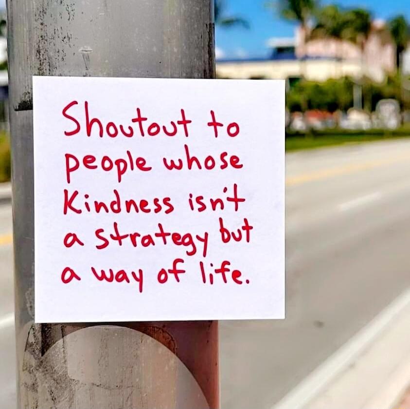 Shoutoot o people whose Kindness isn o Shrateay bot o Way of ife f o