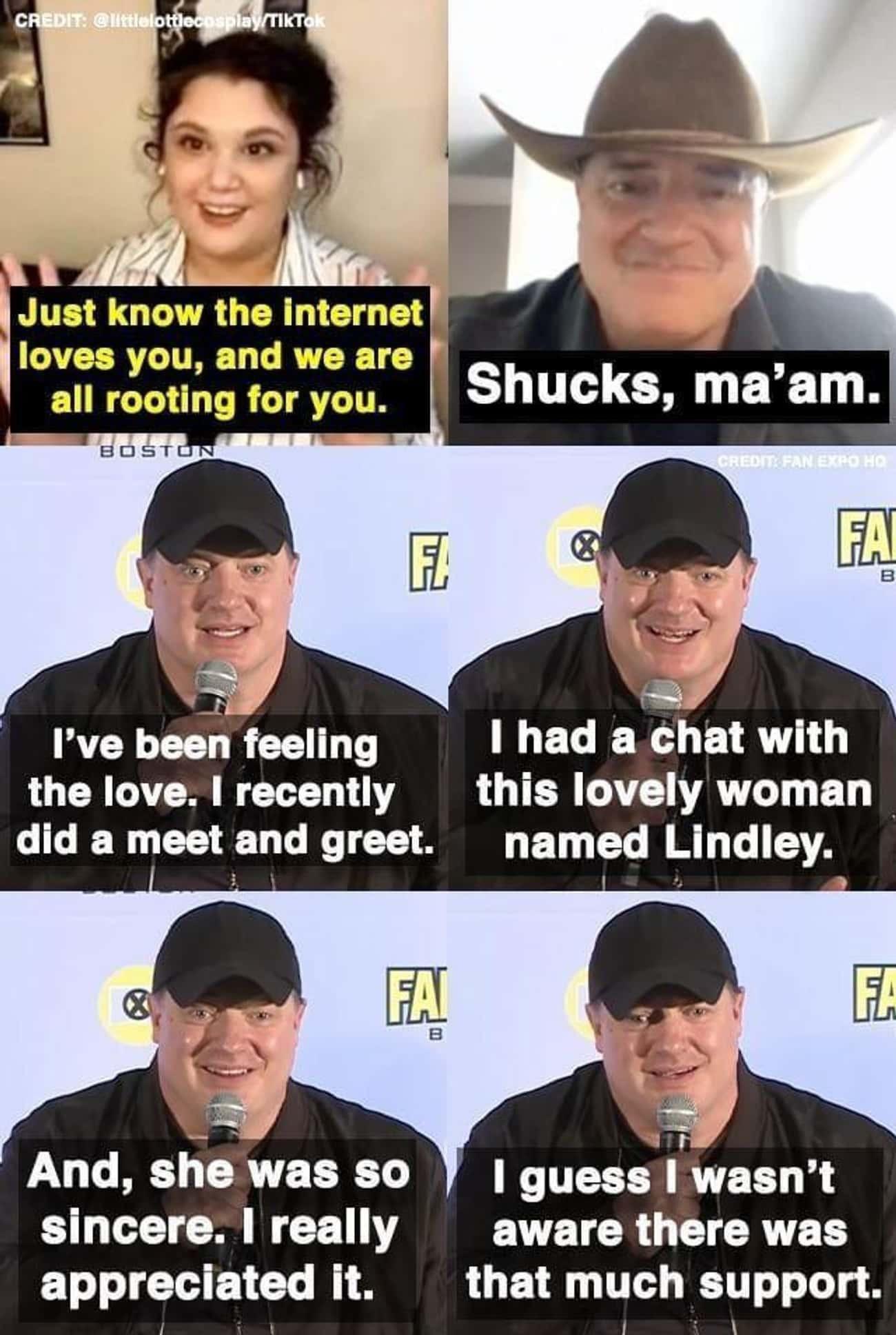 Just know the internet loves you and we are EURLCTLTRETETITN Ivebeen feeling had a chat with the love recently this lovely woman did a meet and greet named Lindley And she was so 1 guess wasnt sincere really EVVETCR U CTERTE appreciated it RUET U JETTT WL T