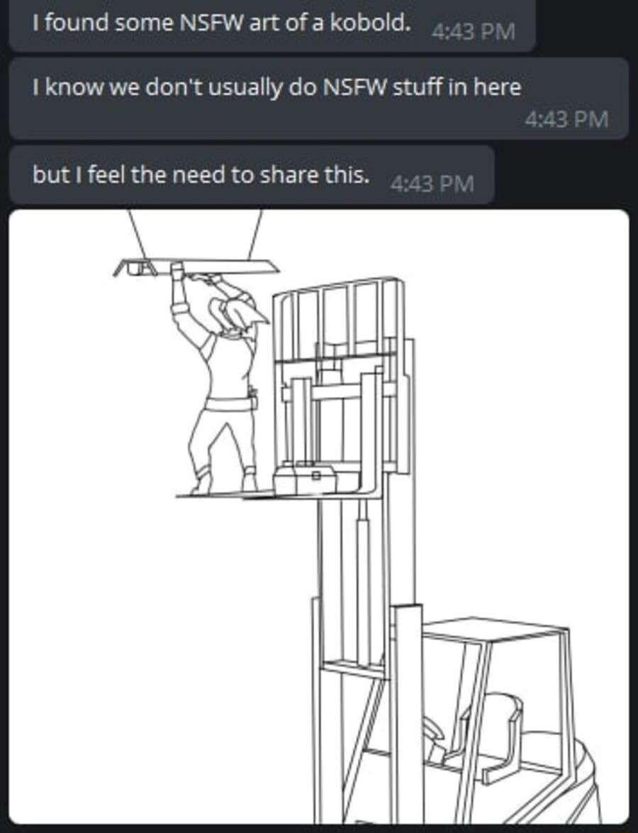 1 found some NSFW art of a kobold 1 know we dont usually do NSFW stuff in here but feel the need to shar