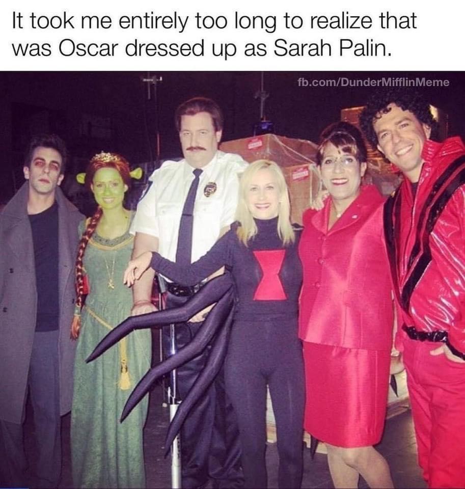 It took me entirely too long to realize that was Oscar dressed up as Sarah P