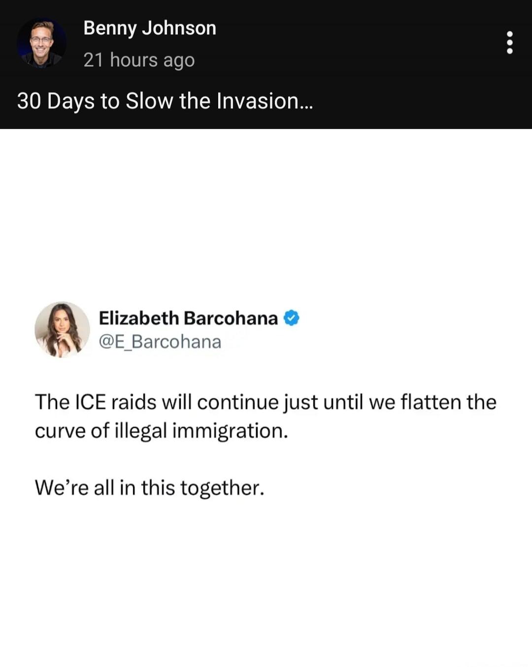 The ICE raids will continue just until we flatten the curve of illegal immigration.

We’re all in this together.