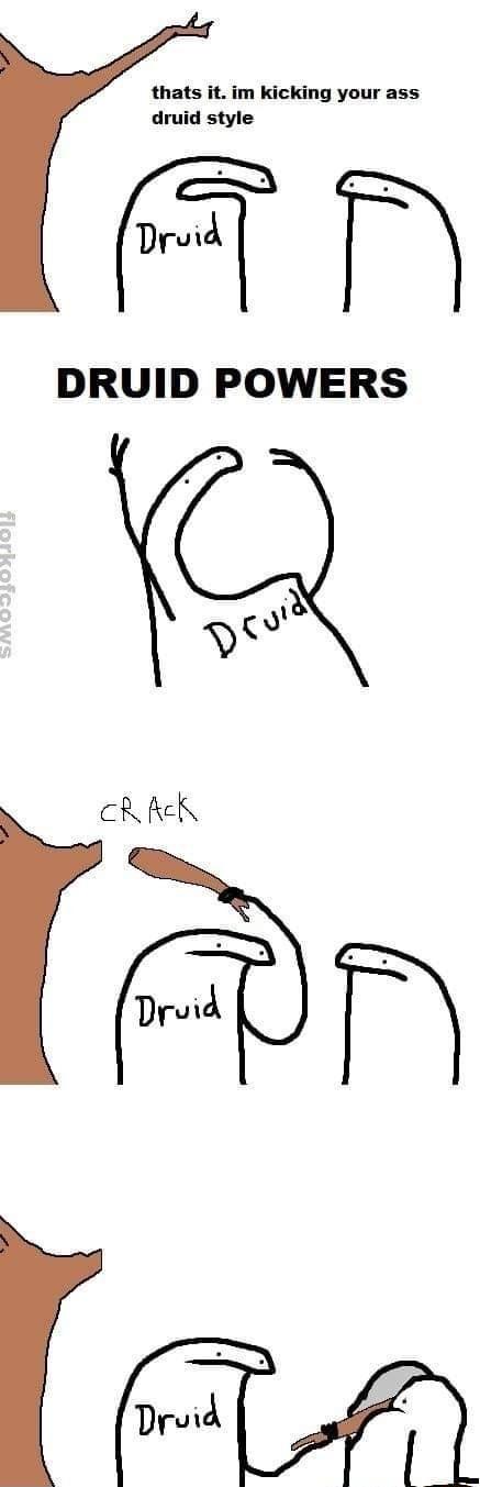 thats it im kicking your ass druid style 2 DRUID POWERS R Aek