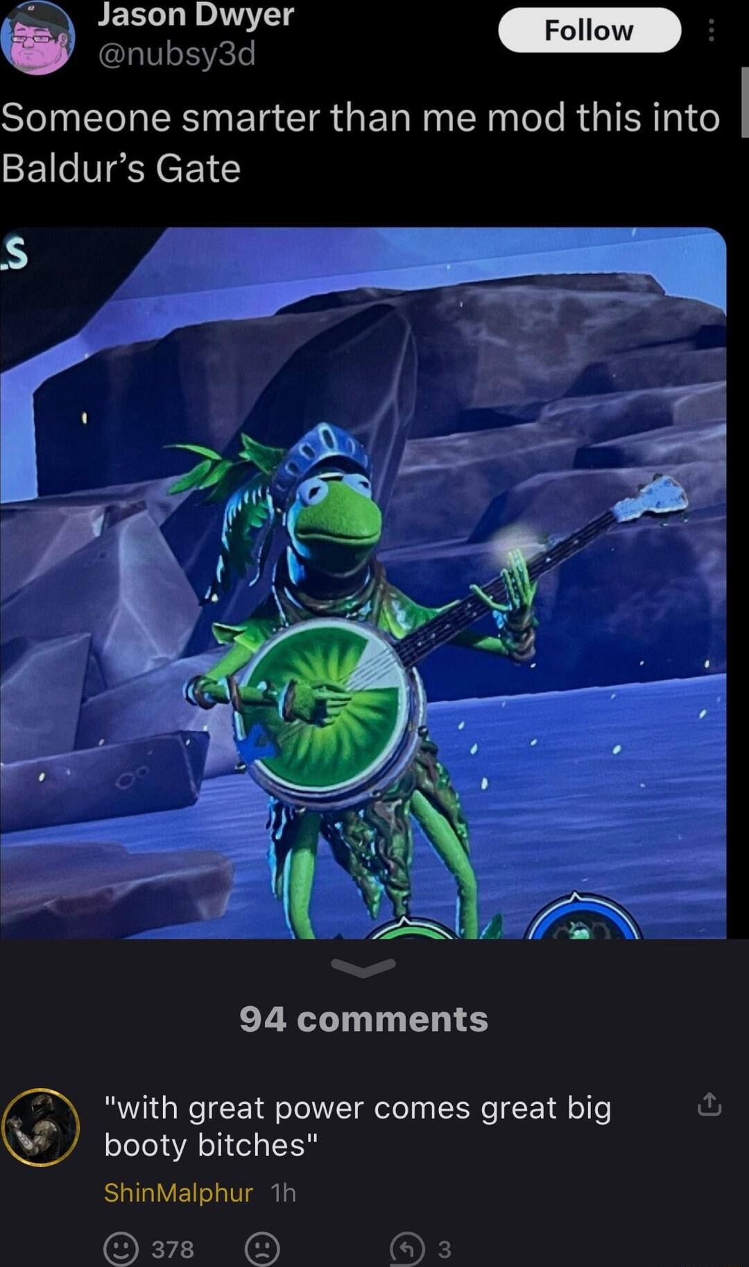 Jason Dwyer ilow nubsy3d ST T ER N E e TR ET Wy TRy TeTe R TR o l Baldurs Gate 94 comments with great power comes great big booty bitches ShinMalphur 1h OE O OF