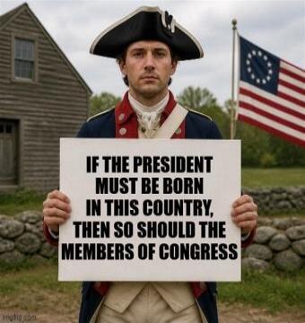 IF THE PRESIDENT MUST BE BORN IN THIS COUNTRY, THEN SO SHOULD THE MEMBERS OF CONGRESS