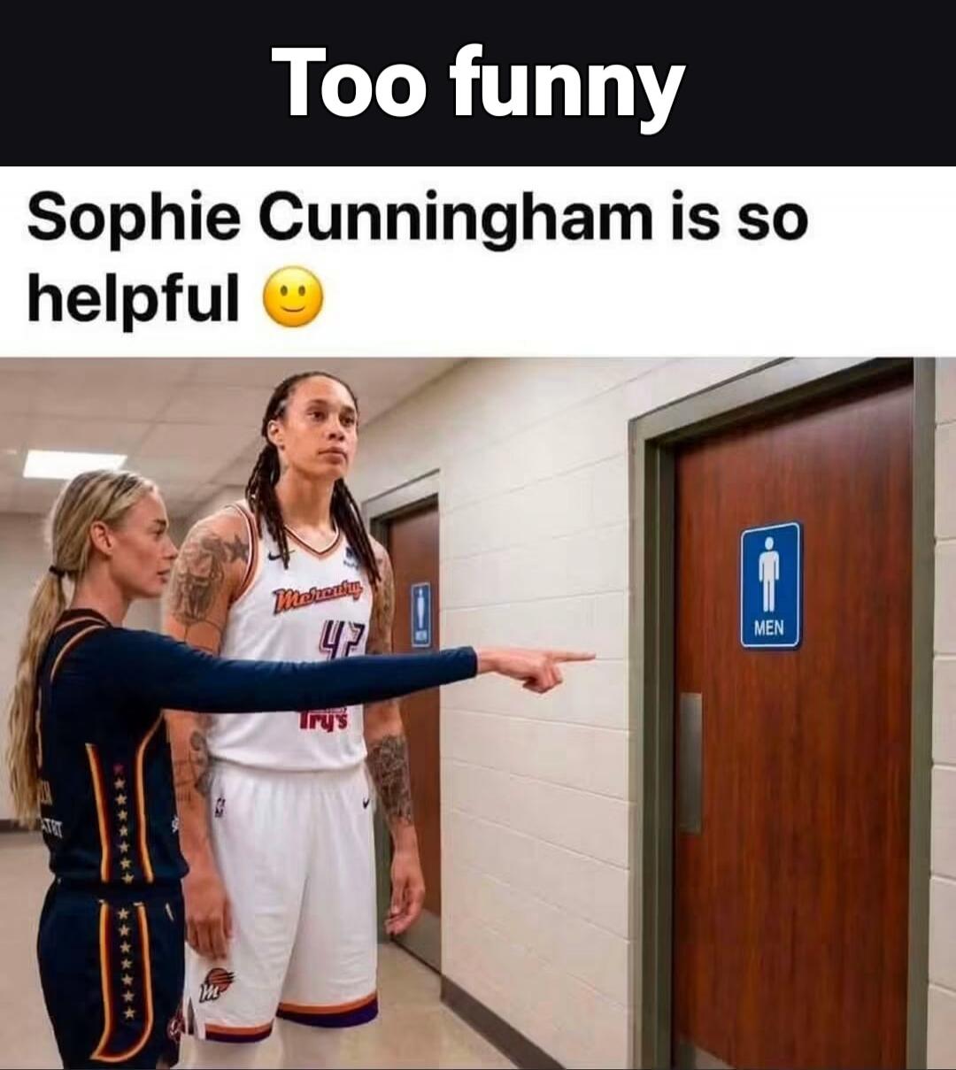 Too funny Sophie Cunningham is so helpful MEN
