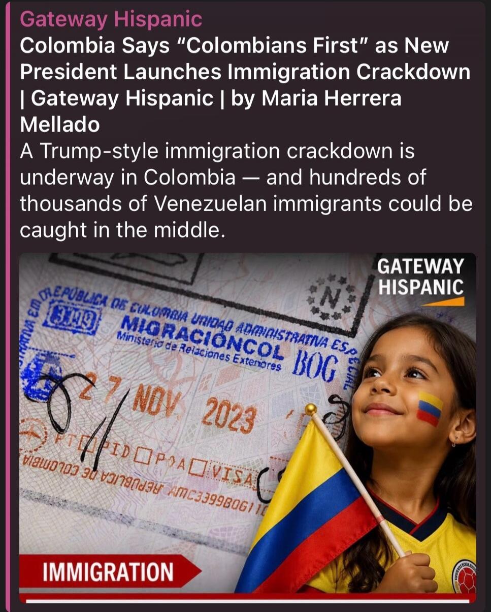 Gateway Hispanic. Colombia Says 