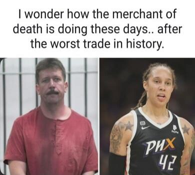 I wonder how the merchant of death is doing these days.. after the worst trade in history.