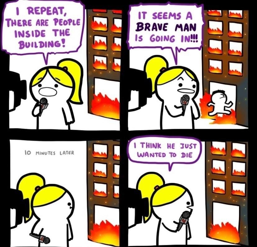 REPEAT THeRe ARe Peoree INSIDE THE BunDING THINK HE JusT WANTED TOo DIE SRGRAFO