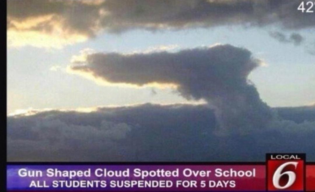 aped Cloud Spotted Over School 6 S TUDENTS SUSPENDED FOR 5 DAYS