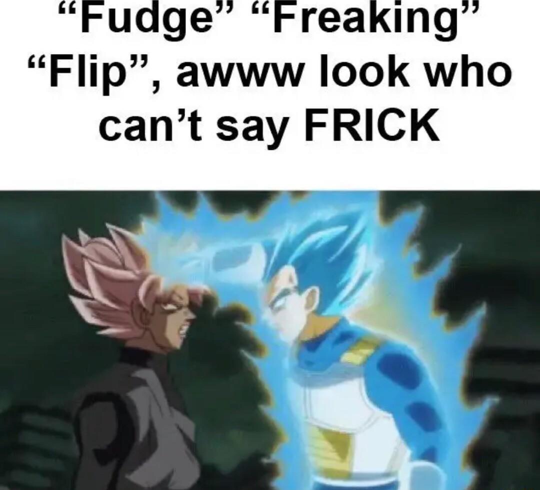 Flip awww look who cant say FRICK