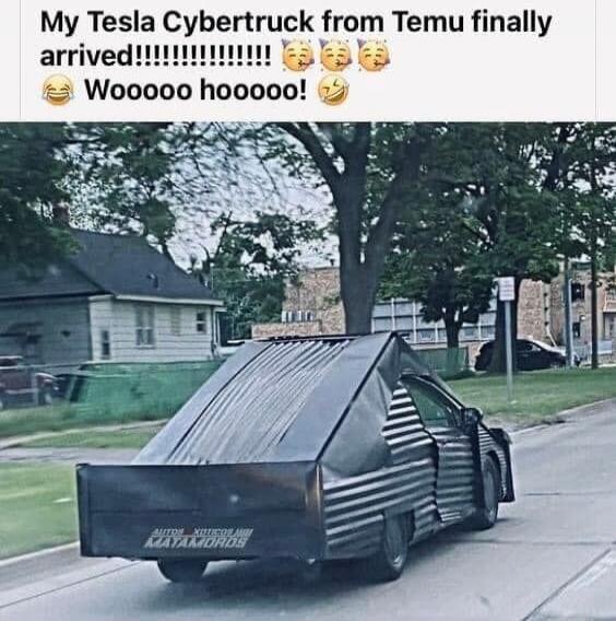 My Tesla Cybertruck from Temu finally arrived!!!!!!!!!!!! Wooooo hooooo!