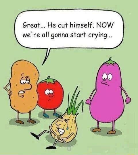 Great He cut himself NOW were all gonna start crying