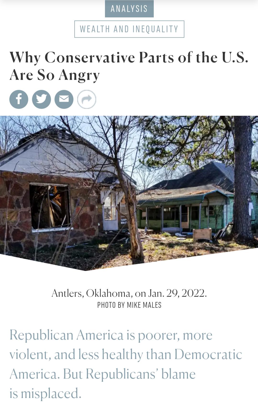 Why Conservative Parts of the US Are So Angry Antlers Oklahoma on Jan 29 2022 PHOTO BY MIKE MALES