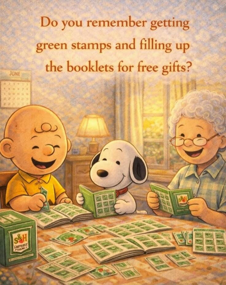 Do you remember getting green stamps and filling up the booklets for free gifts?