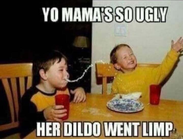 YO MAMA'S SO UGLY HER DILDO WENT LIMP.
