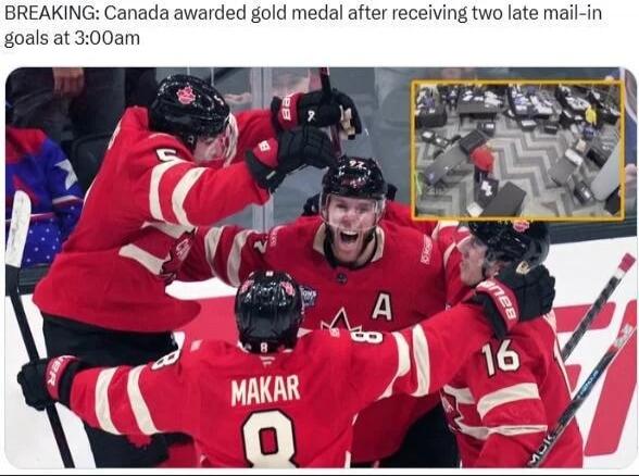 BREAKING: Canada awarded gold medal after receiving two late mail-in goals at 3:00am