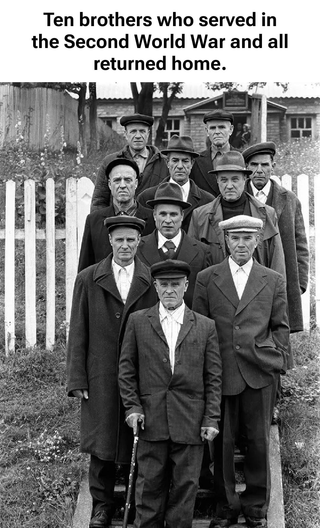 Ten brothers who served in the Second World War and all returned home.