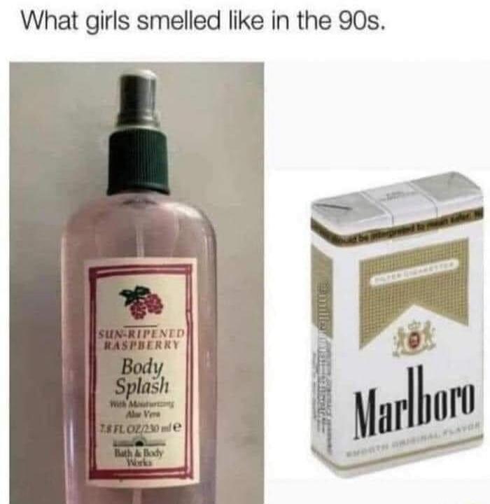 What girls smelled like in the 90s