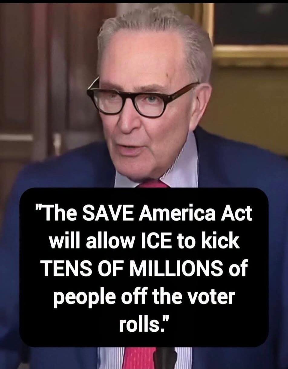 The SAVE America Act will allow ICE to kick TENS OF MILLIONS of people off the voter rolls.