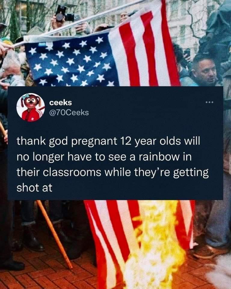 53 cocks 70Ceeks O 1T eTe o Ts 1 AT Yol o RV no longer have to see a rainbow in their classrooms while theyre getting shot at