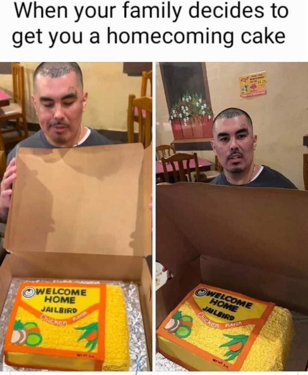 When your family decides to get you a homecoming cake