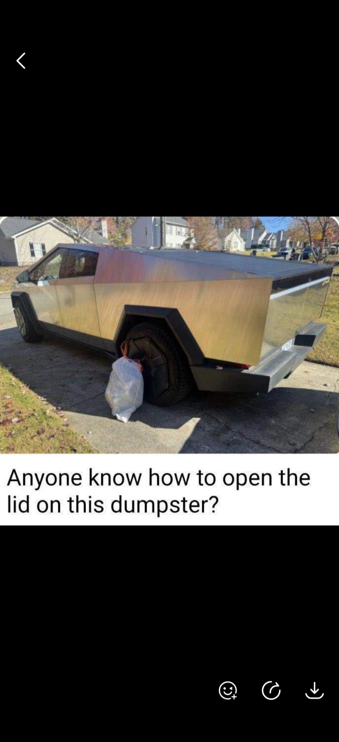 Anyone know how to open the lid on this dumpster?