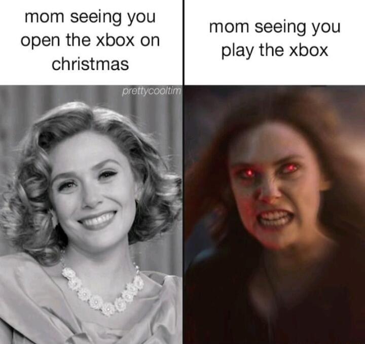 mom seeing you open the xbox on christmas mom seeing you play the xbox