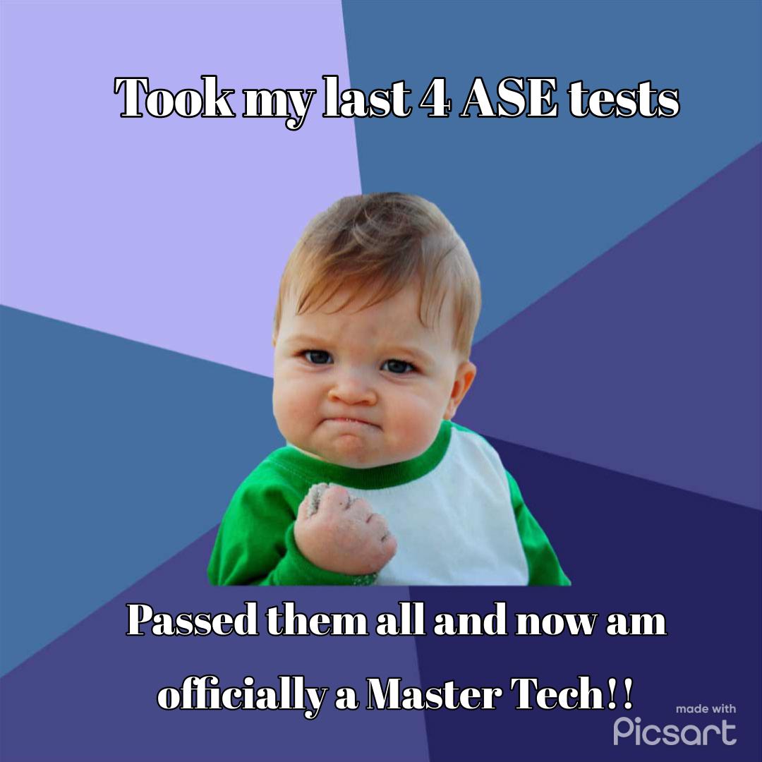 Passed them all and now am officially a Master Tech Picsart
