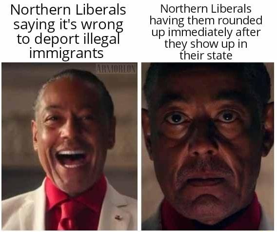 Northern Liberals Northern Liberals ing i having them rounded saying its wron up imbrnediately after to deport illega they show Up in immigrants their state