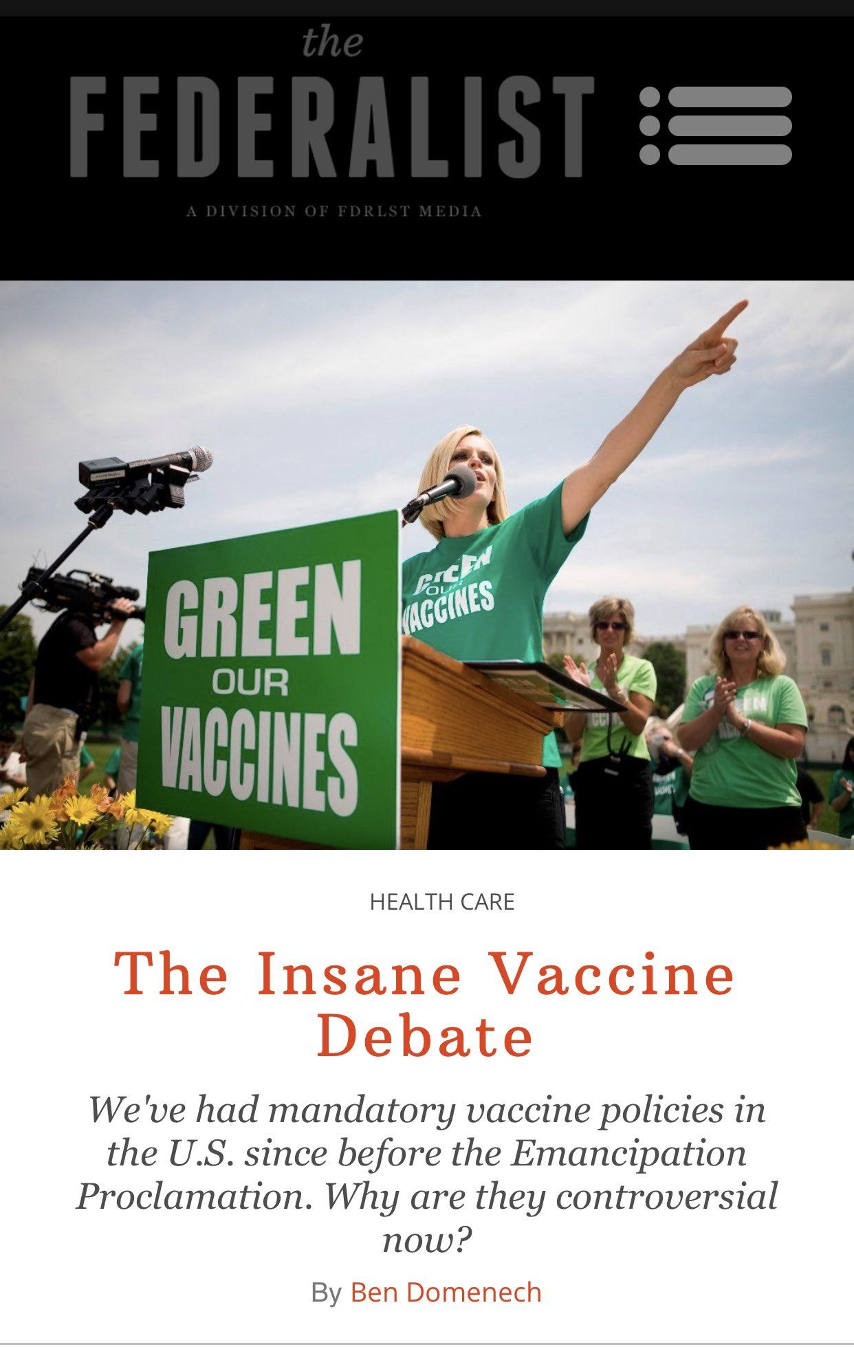 HEALTH CARE Weve had mandatory vaccine policies in the US since before the Emancipation Proclamation Why are they controversial now By