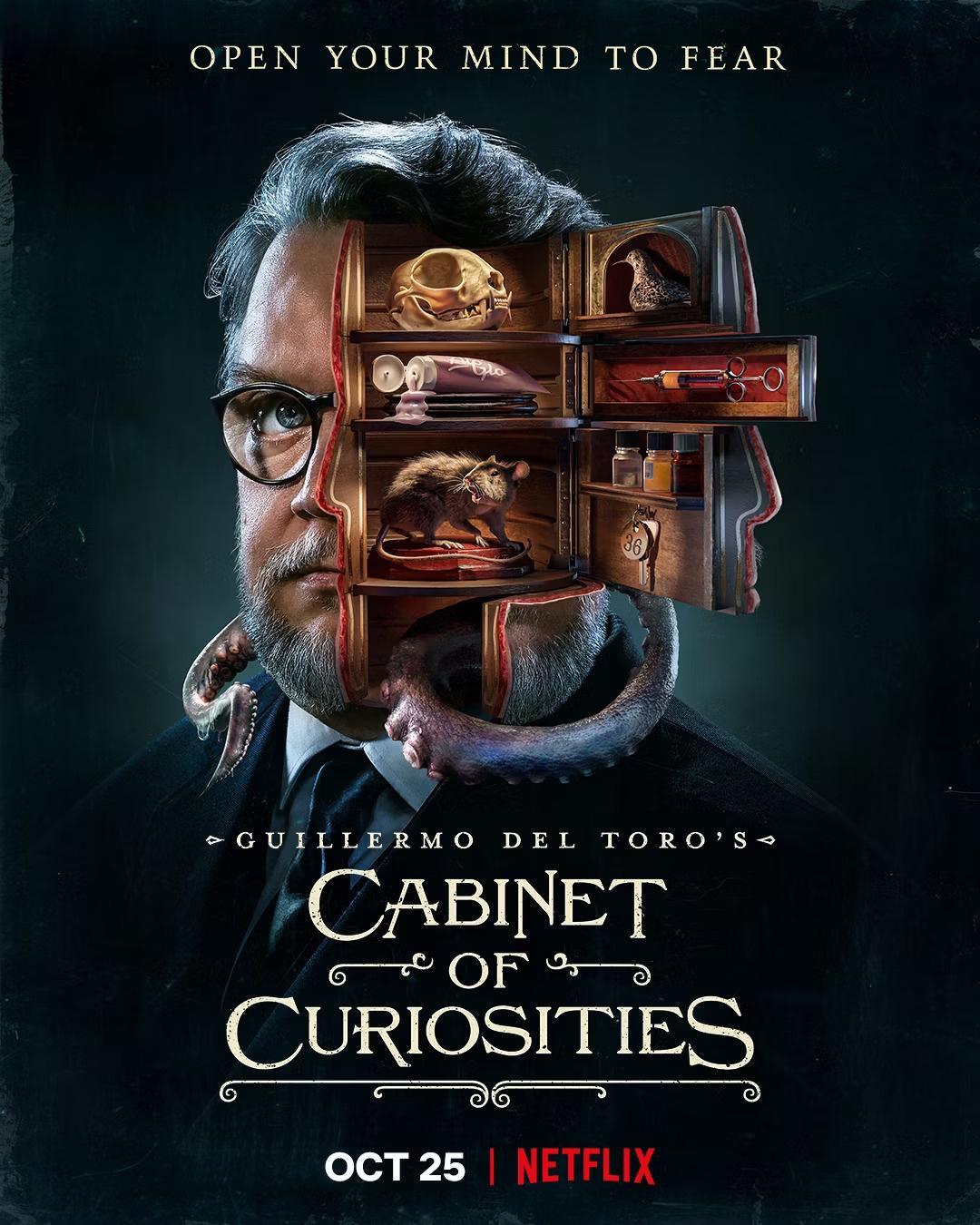 OPEN YOUR MIND TO FEAR otfi o nxr ronors CABINET i CURIOSITIES OCT25 ETFLIX