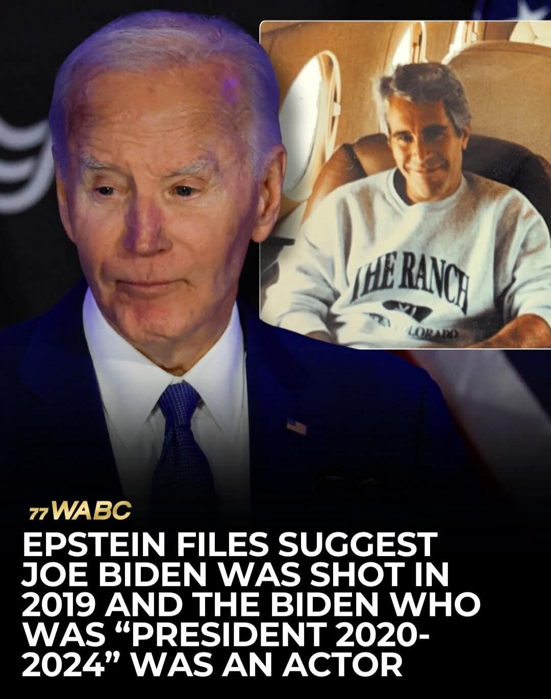  Epstein files suggest Joe Biden was shot in 2019 and the Biden who was “President 2020-2024” was an actor 