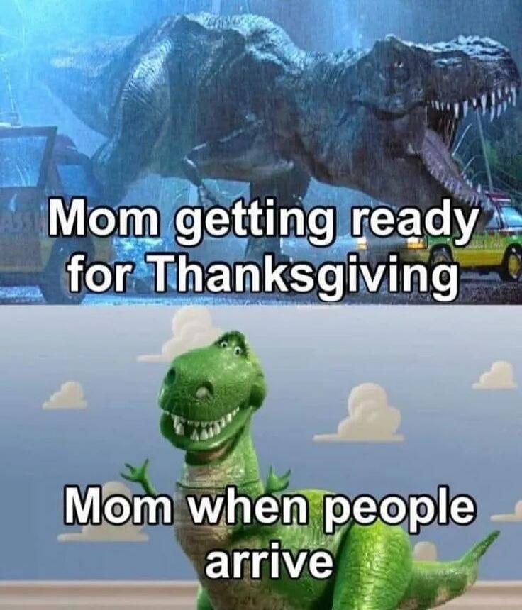 Mom getting ready for Thanksgiving
Mom when people arrive
