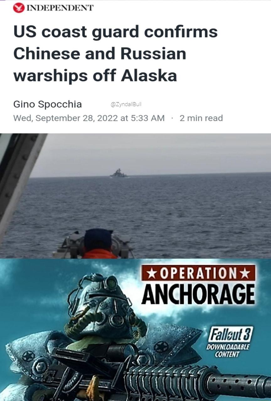 INDEPENDENT US coast guard confirms Chinese and Russian warships off Alaska Gino Spocchia OPERATION x DOWNOADASLE e Gl
