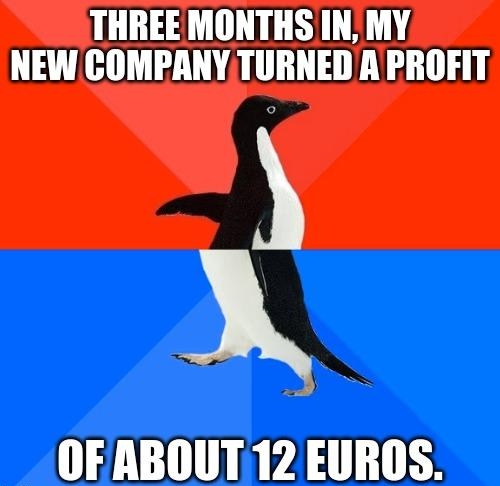 THREE MONTHS IN MY LIV AU TR OFABOUT12 EUROS