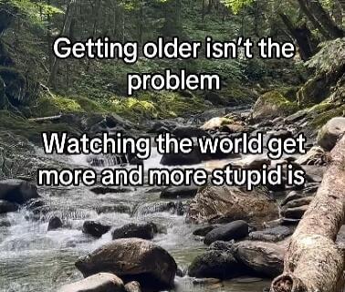 Getting older isn't the problem Watching the world get more and more stupid is