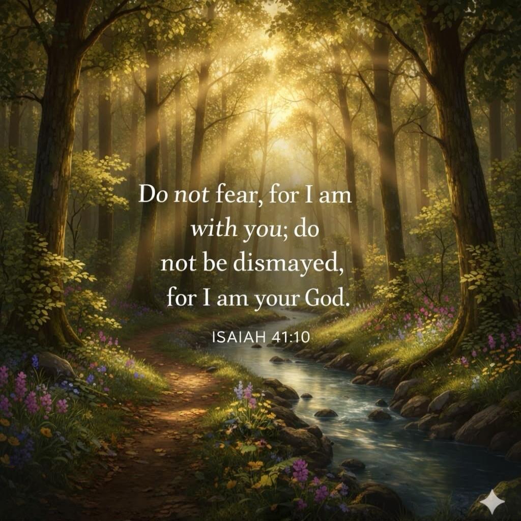 Do not fear, for I am with you; do not be dismayed, for I am your God. ISAIAH 41:10